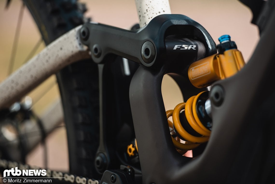 Der FSR-Hinterbau des Enduros ist stark an den des Downhill-Bikes Demo angelehnt.