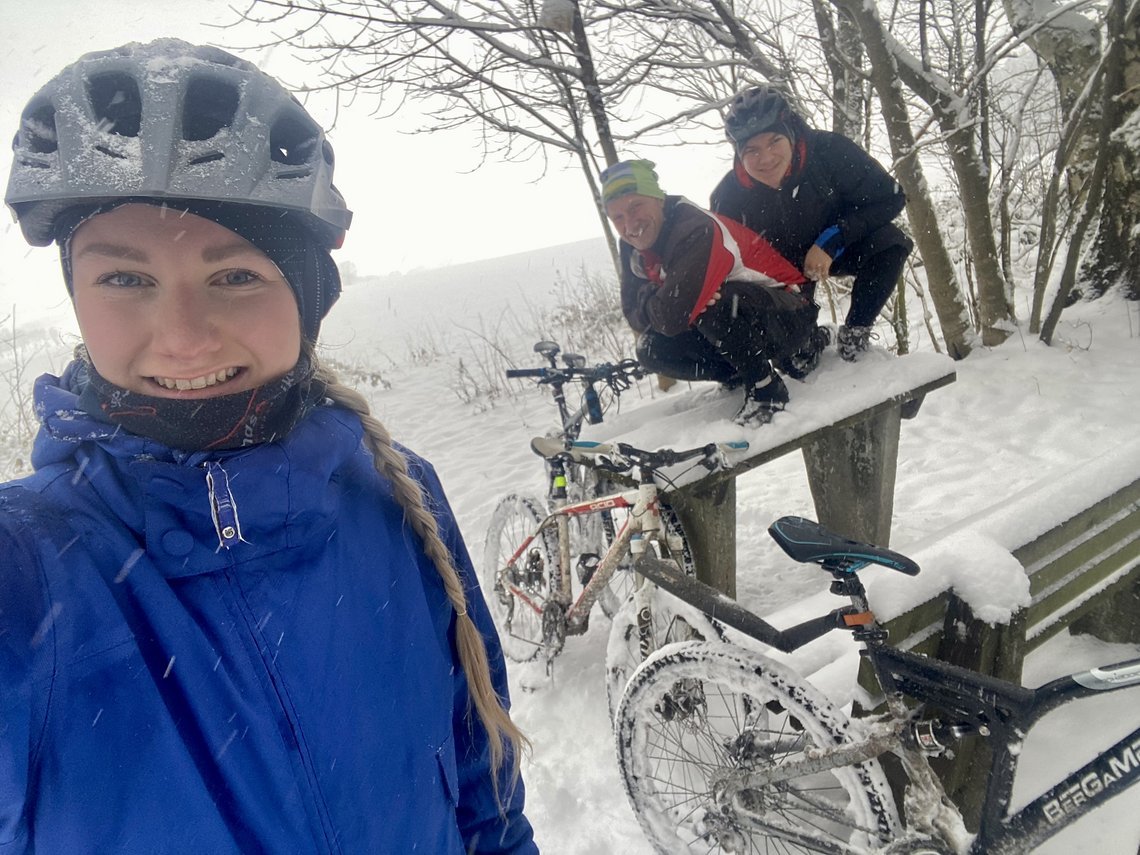 Anstrengend aber geil. ❄️🚴🏼‍♀️❄️