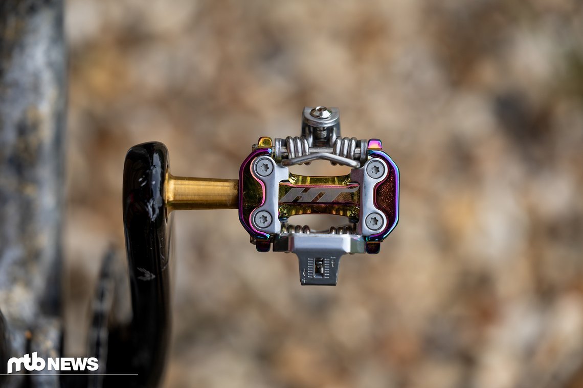Leichte HT Components-Pedale sollen das Gewicht des Rades von Frei auf ein Minimum reduzieren.