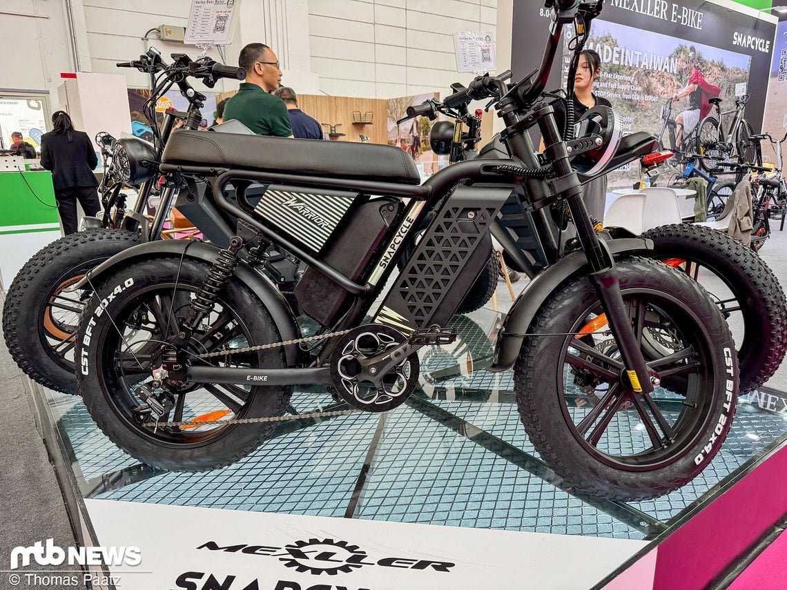 Wildes Gerät – das Snapcycle Warrior mit dicker Bereifung, Moped-Optik und 750W-Motor.