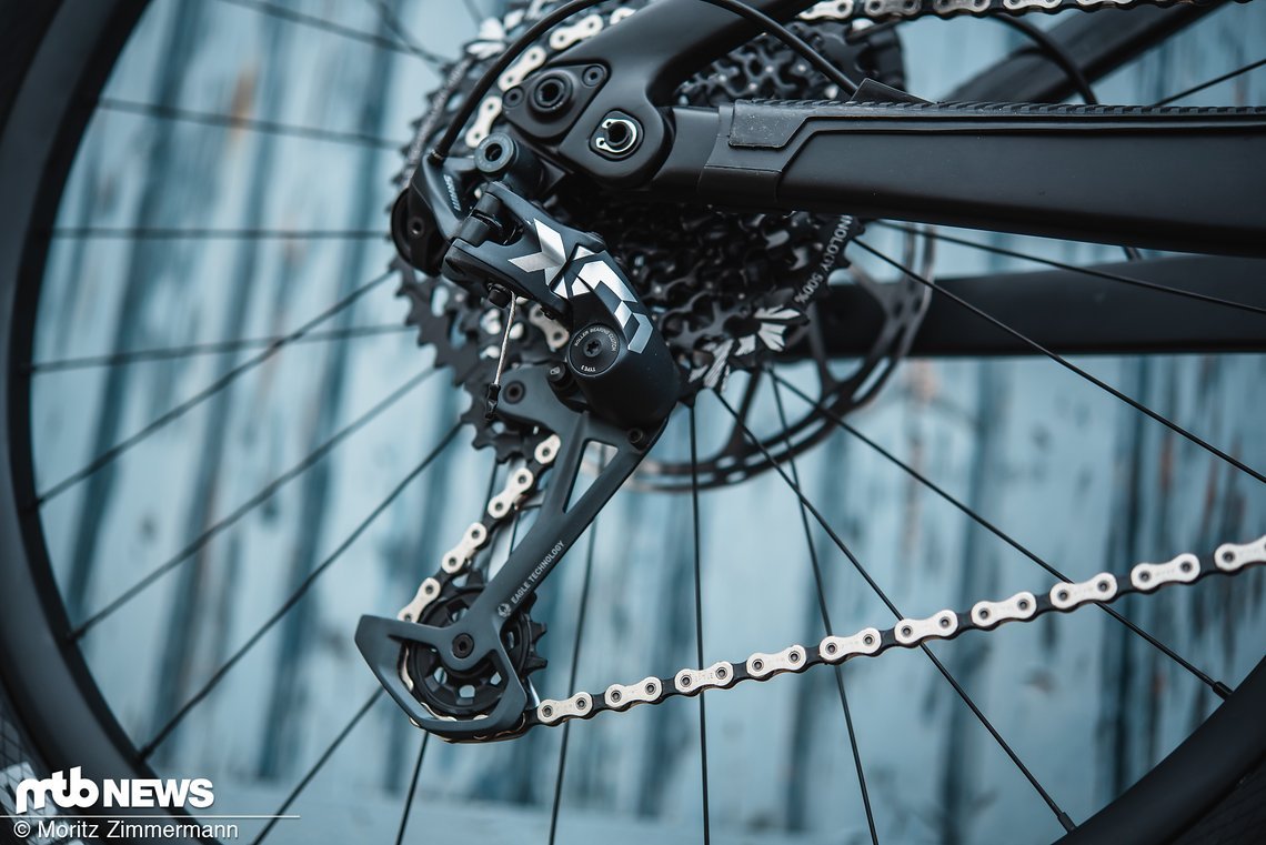 Für den Vortrieb ist ein SRAM X01 Eagle-Antrieb zuständig.