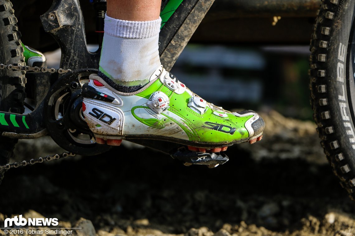 Mit dem "Tecno-3 Push-Button System" kann man den Schuh richtig zuknallen