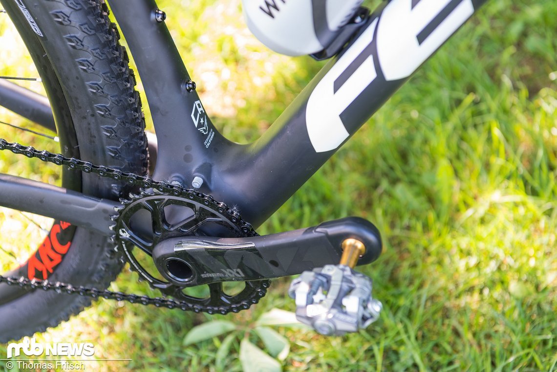 Verbaut ist eine SRAM Eagle-Gruppe