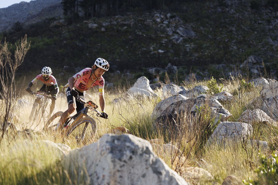 Lachlan Morton during Stage 5 of the 2024 Absa Cape Epic Mountain Bike stage race from CPUT, Wellington to CPUT, Wellington, South Africa on 22 March 2024. Photo by Nick Muzik/Cape Epic
PLEASE ENSURE THE APPROPRIATE CREDIT IS GIVEN TO THE PHOTOGRAPHE