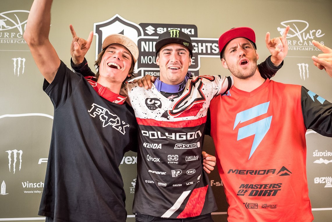 Podium Downhill-Bike Wertung