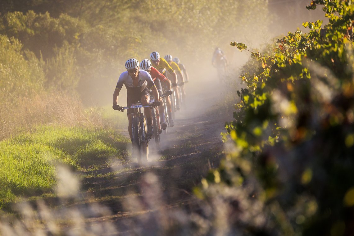 Riders during Stage 5 of the 2024 Absa Cape Epic Mountain Bike stage race from CPUT, Wellington to CPUT, Wellington, South Africa on 22 March 2024. Photo by Sam Clark/Cape Epic
PLEASE ENSURE THE APPROPRIATE CREDIT IS GIVEN TO THE PHOTOGRAPHER AND ABS