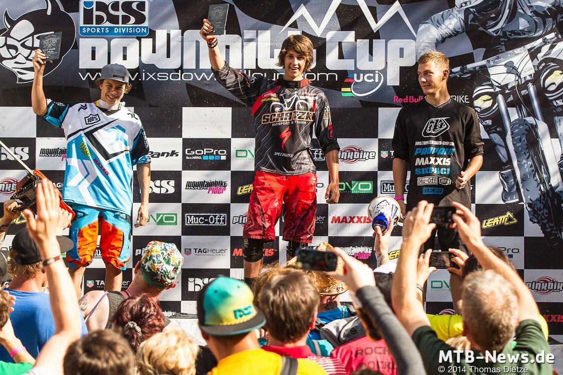 Ein typischer Anblick: Max steht ganz oben auf dem Podium