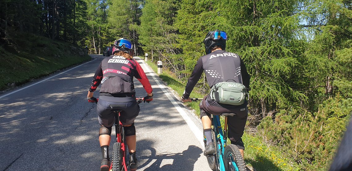 Die Aufstiege in Canazei fanden fast alle auf einer sehr gemütlich ansteigenden Passstraße statt