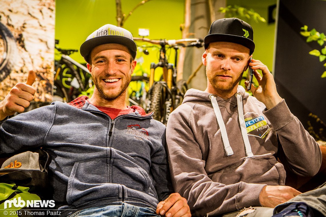 Früher Konkurrenten, jetzt Fahrer und Teammanager: Fischi und Joost