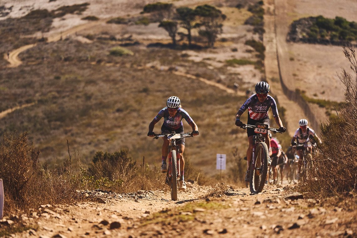 Efficient Infiniti SCB SRAM during the Prologue of the 2025 Absa Cape Epic Mountain Bike stage race held at Meerendal Wine Estate, Cape Town, South Africa on the 16th March 2025. Photo by Michael Chiaretta/Cape Epic
PLEASE ENSURE THE APPROPRIATE CRED