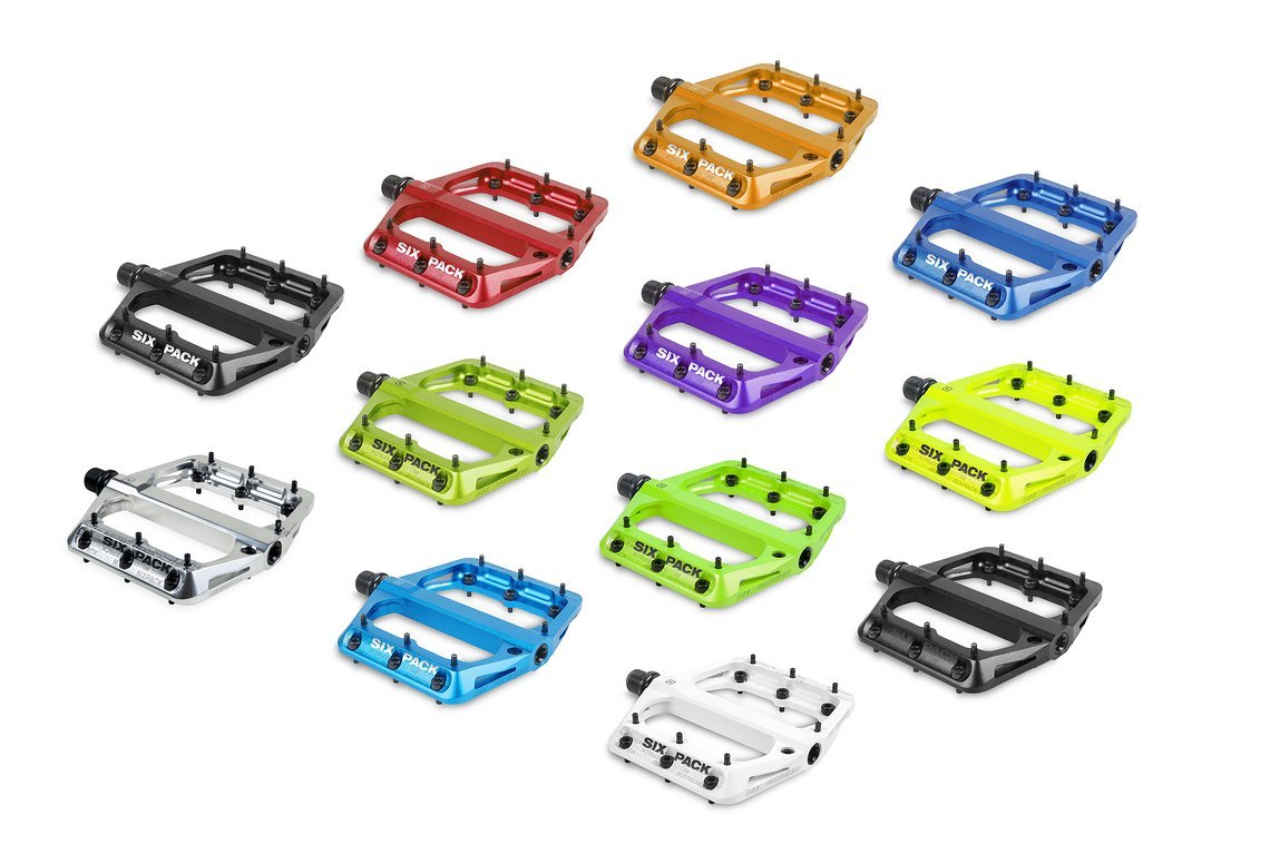Bunte Vielfalt: Die Sixpack Millenium AL Pedale gibt es in insgesamt zwölf Farben zu kaufen