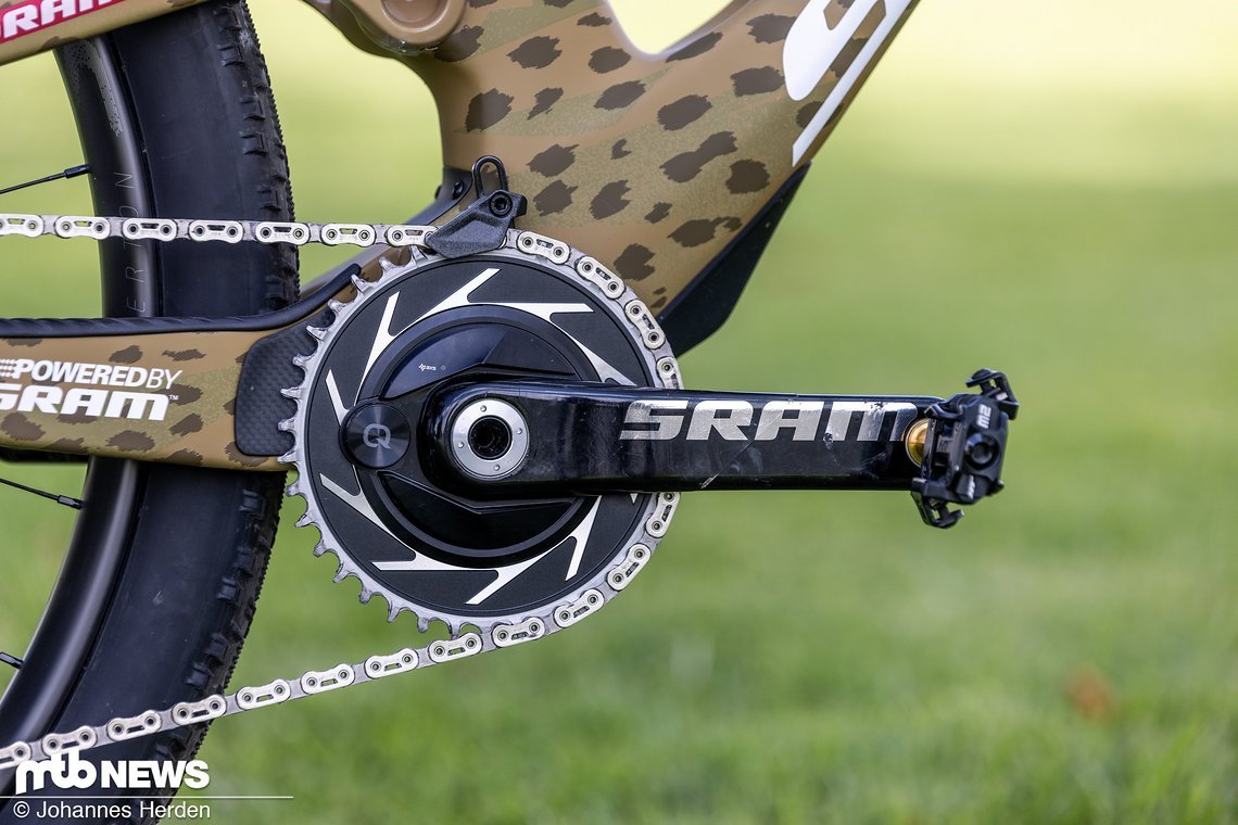 Nino vertraut auf das Quark-Powermeter in Verbindung mit einer Mini-Kettenführung.
