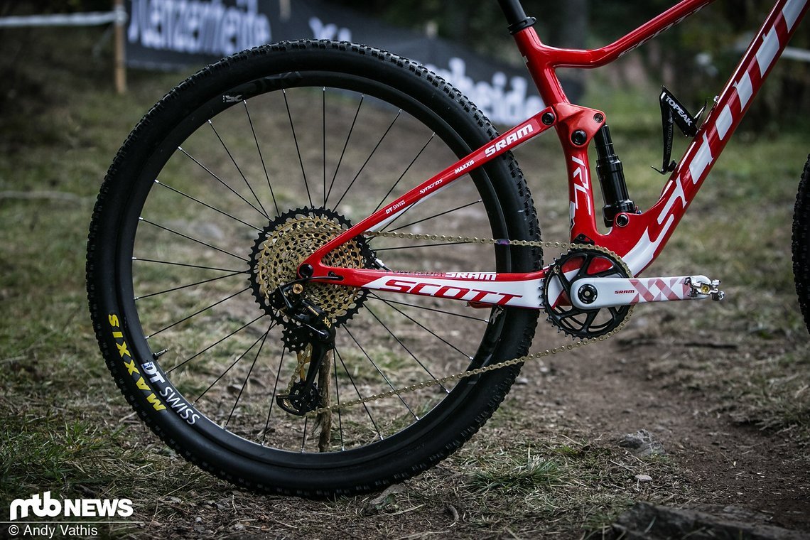 Angetrieben wird das Bike des Titelverteidigers mit der Sram XX1 Eagle