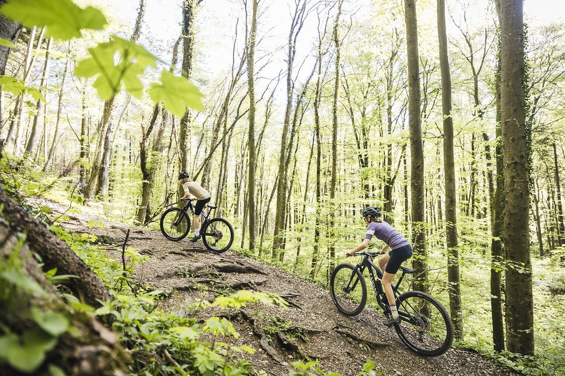 Bis auf seinen starren Hinterbau entspricht das Exceed weitestgehend dem vollgefederten Canyon Lux World Cup.