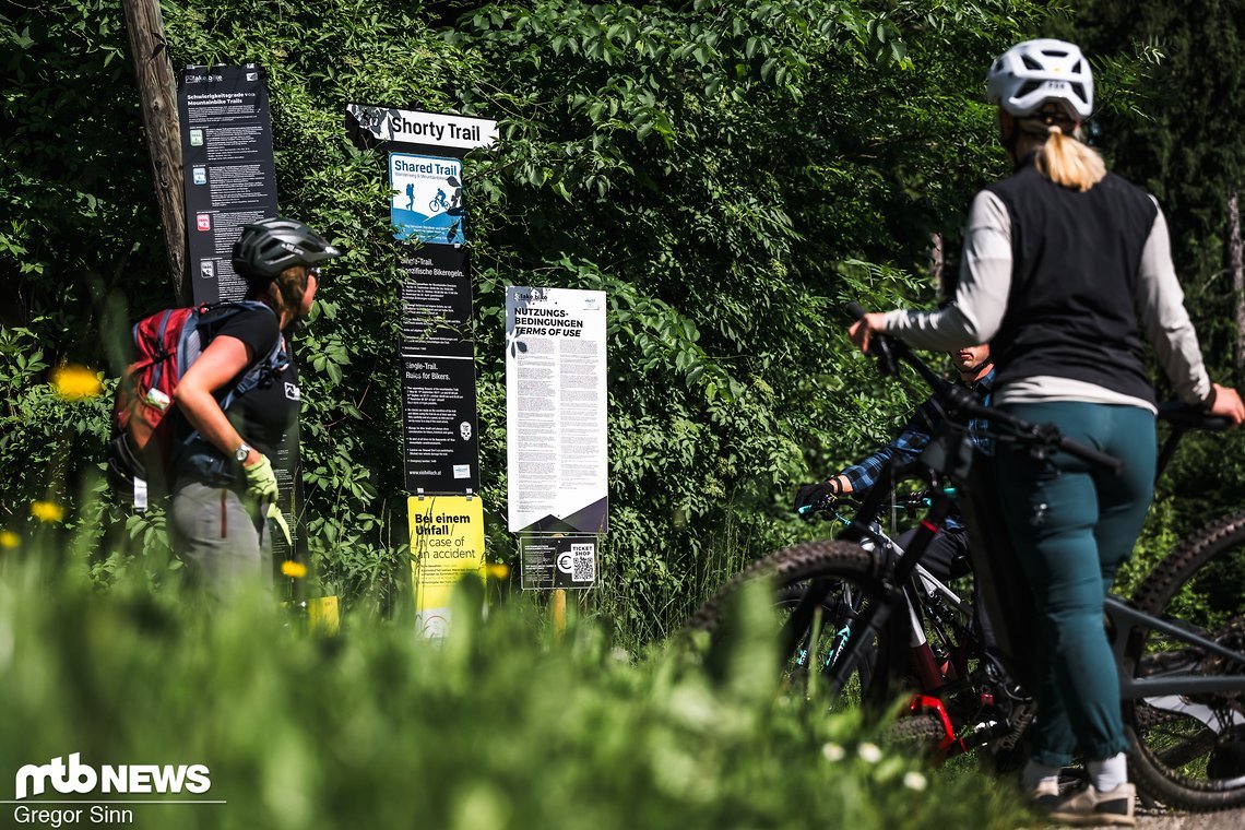 Alle Trails sind deutlich markiert und mit Hinweisen versehen.