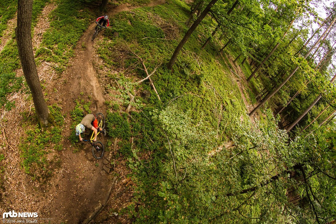 Verfolgungsjagd auf dem Trail