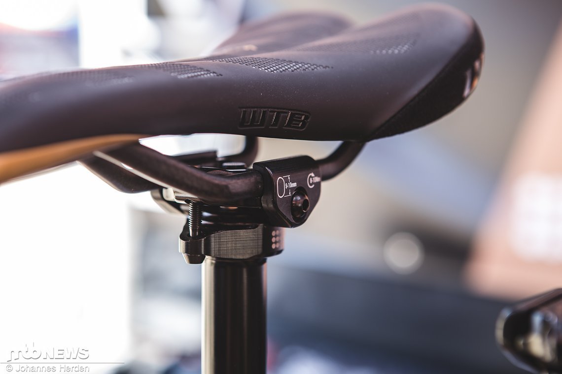 Hier am Beispiel eines WTB Sattels mit Carbon-Rails.