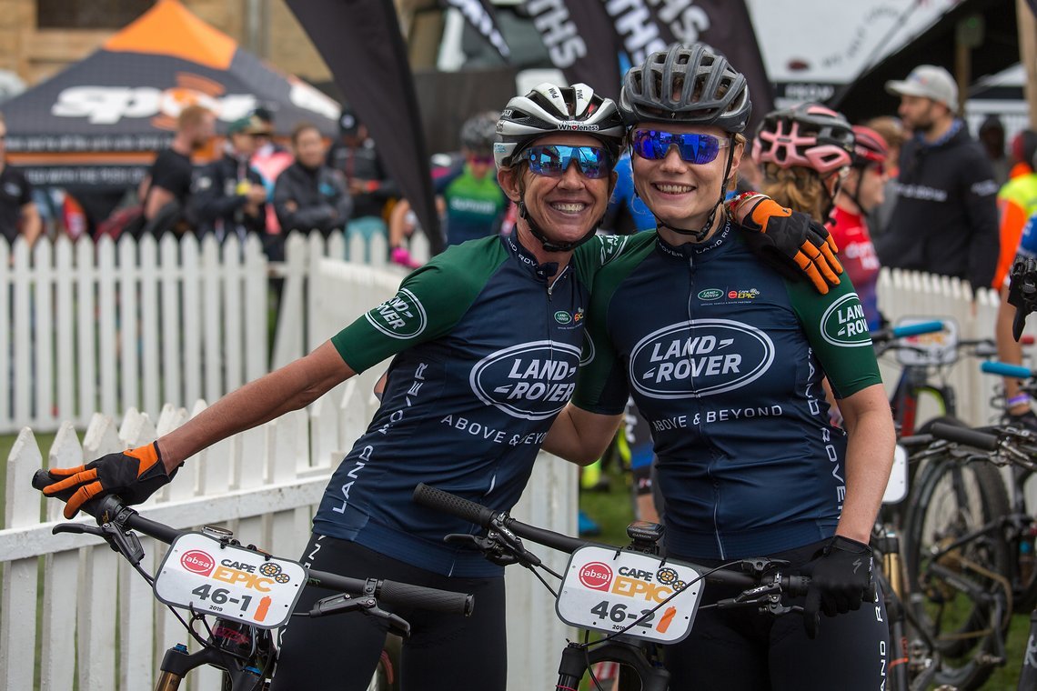 The last lioness Hannele Steyn & Katja Steenkamp during the Prologue of the 2019 Absa Cape Epic Mountain Bike stage race held at the University of Cape Town in Cape Town, South Africa on the 17th March 2019.

Photo by Dwayne Senior/Cape Epic

PLE