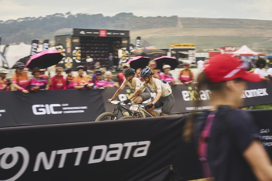 MAAP during Stage 4 of the 2025 Absa Cape Epic Mountain Bike stage race held at Fairview, Paarl, Cape Town, South Africa on the 20th March 2025. Photo by Michael Chiaretta/Cape Epic
PLEASE ENSURE THE APPROPRIATE CREDIT IS GIVEN TO THE PHOTOGRAPHER AN