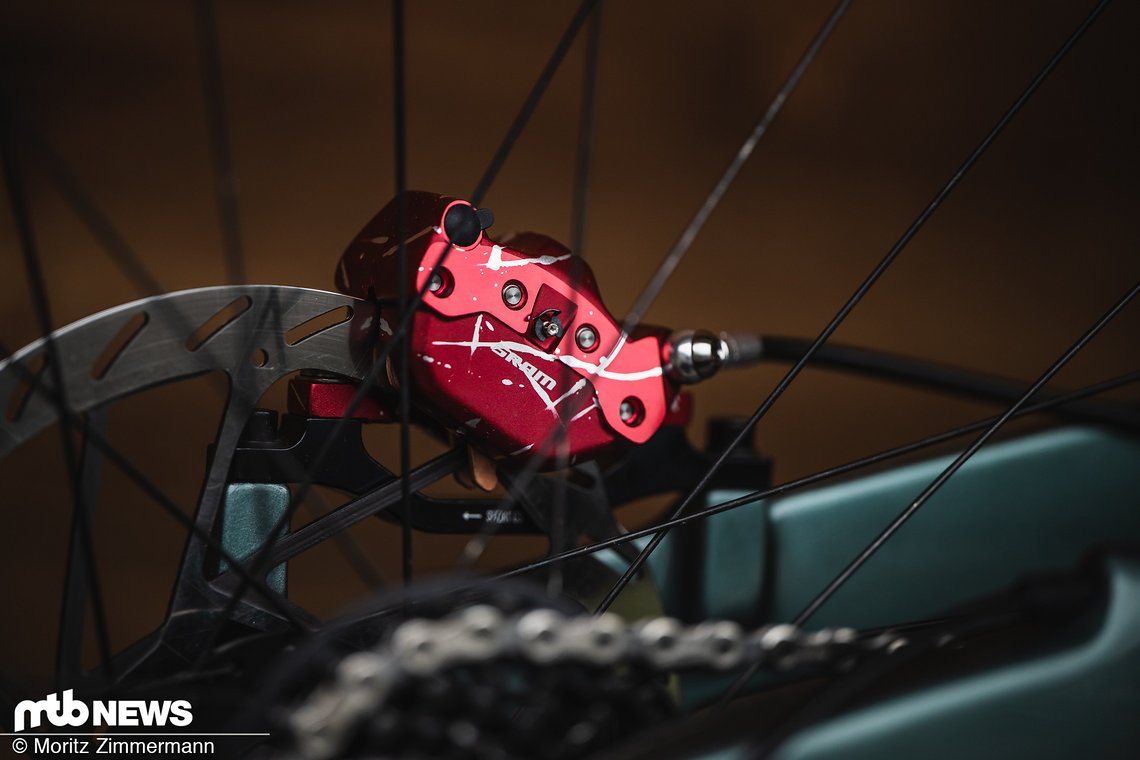 SRAM Maven-Bremsen bringen das Bike zum Stehen …