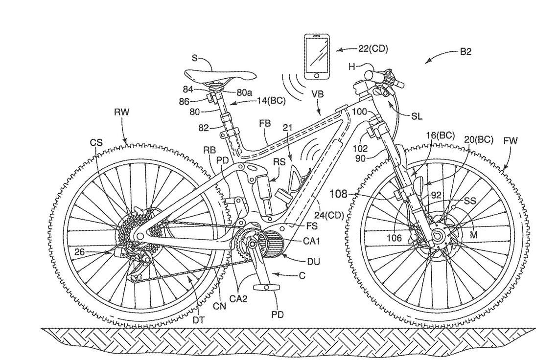 Shimano arbeitet an einem System, bei dem elektrische Komponenten kontaktlos während der Fahrt von einer Haupt-Batterie geladen werden.