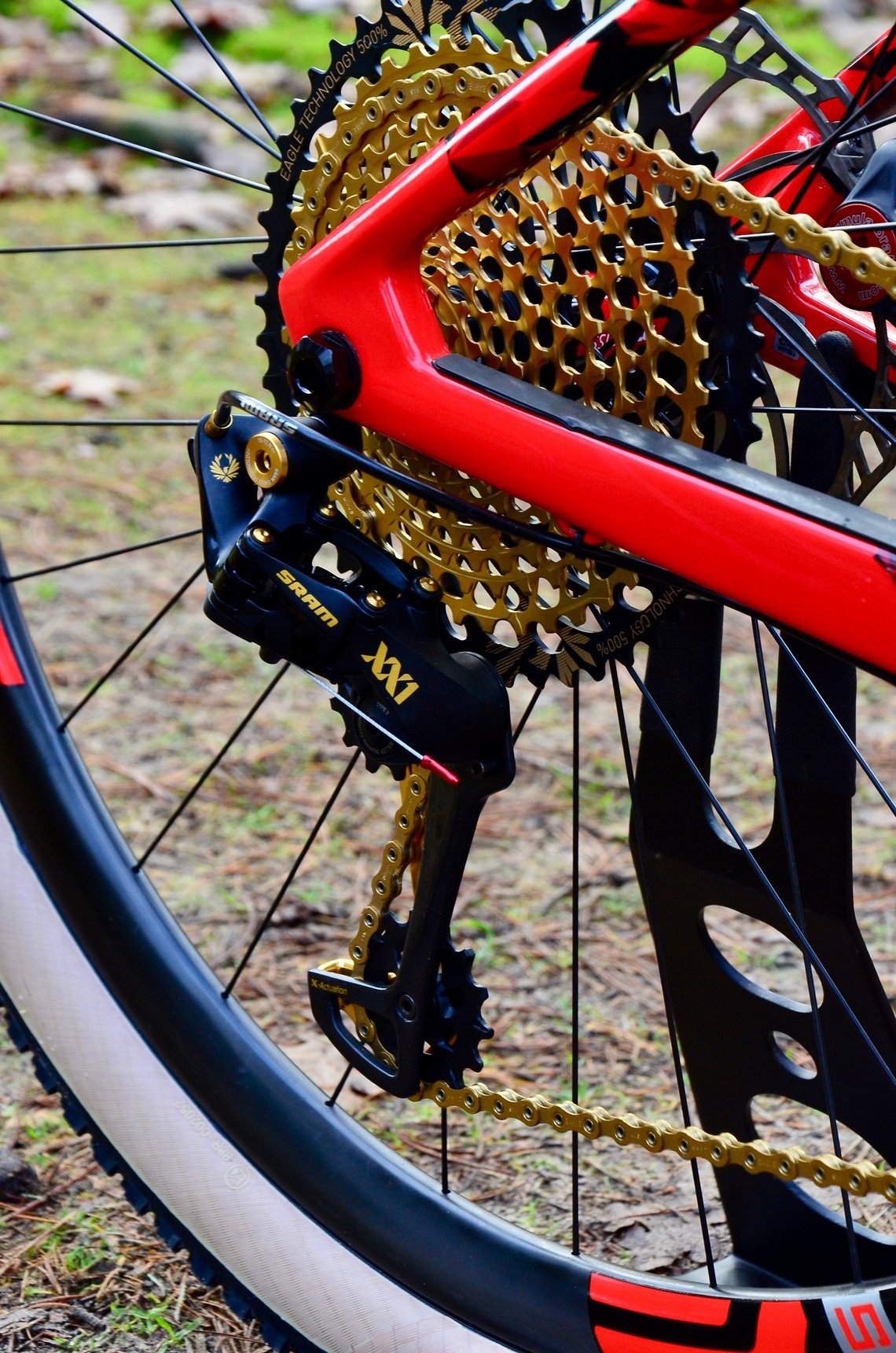Dazu kommt eine SRAM XX1 Eagle zum Einsatz
