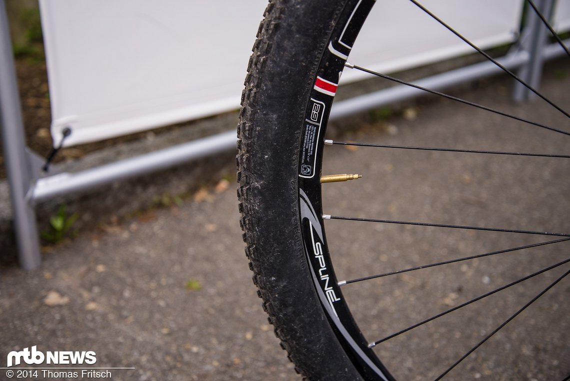 Gefahren wird mit 26" Latex-Schlauch trotz 29er Reifen.