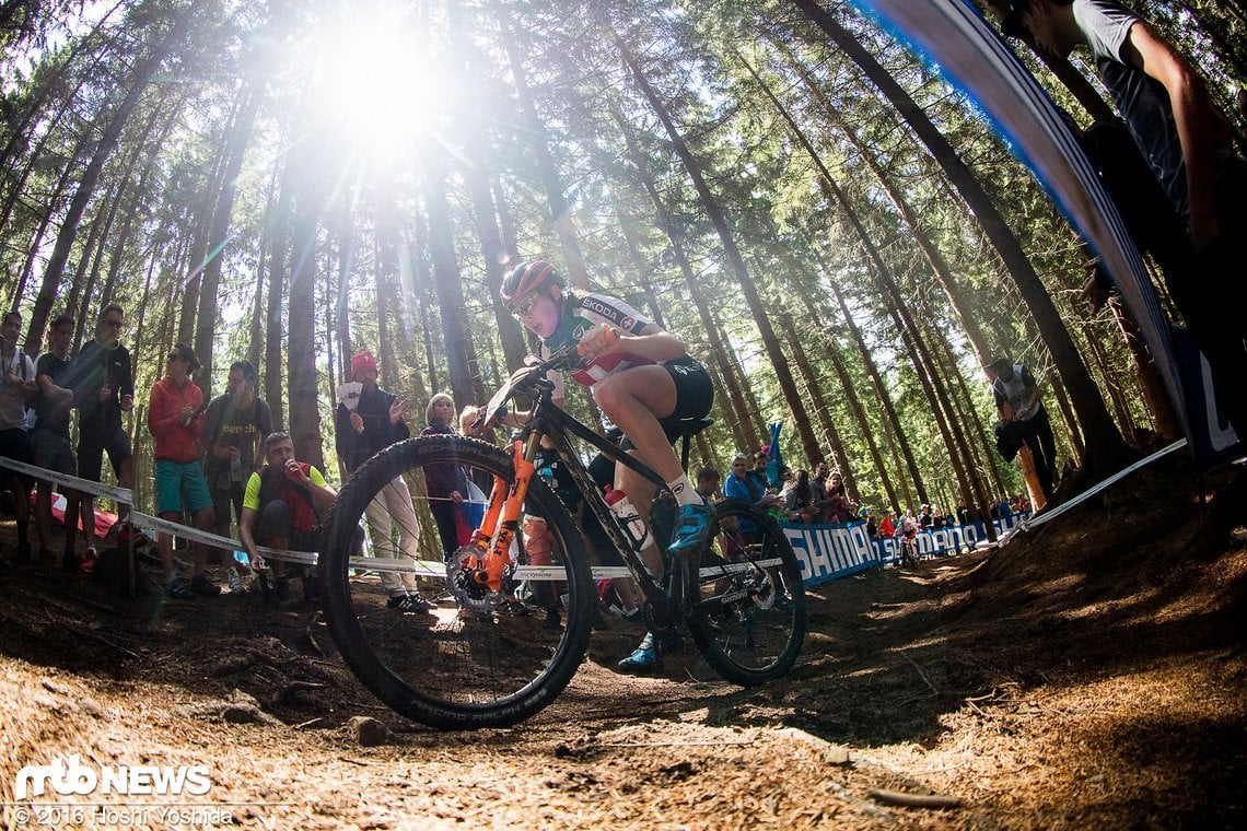 Alessandra Keller im Wald von Nove Mesto.