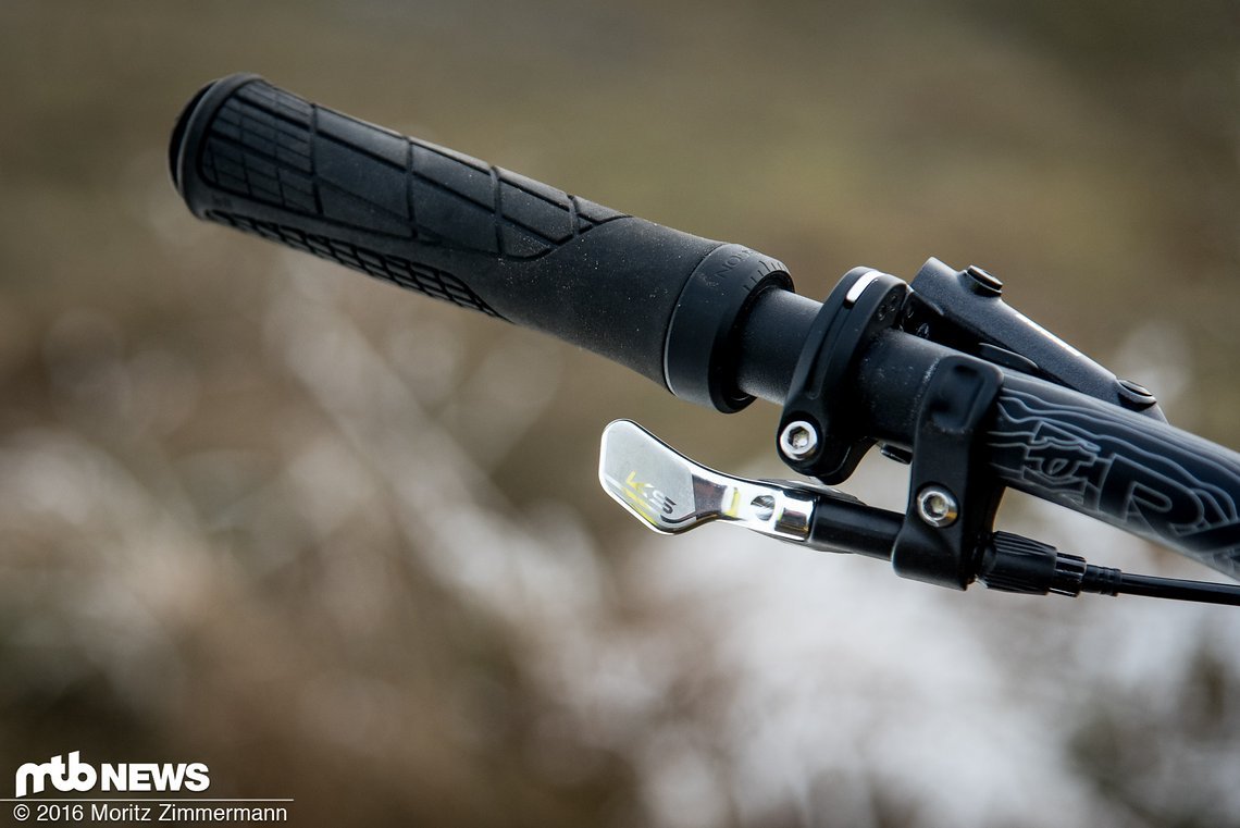 Eine Variostütze darf an keinem modernen Trailbike mehr fehlen – Ghost setzt auf die KS Lev Integra mit 150 mm Verstellbereich.