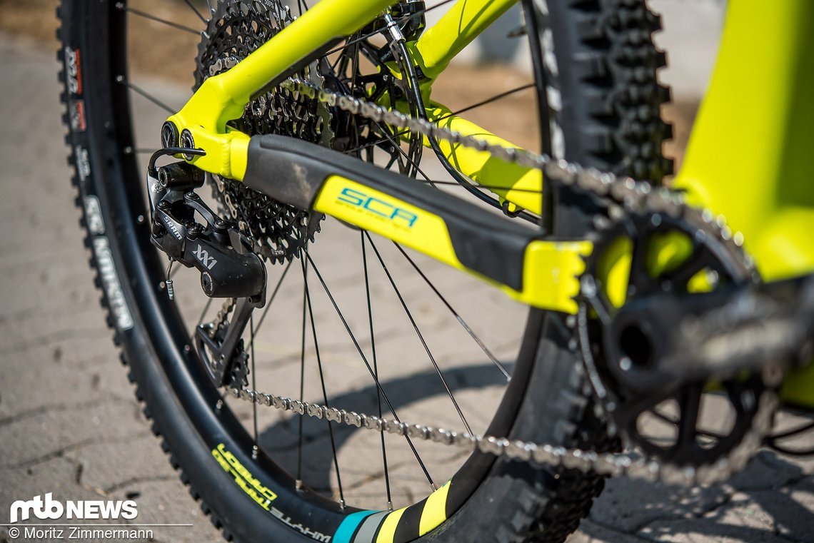 ... während der edle SRAM XX1-Antrieb für die Beschleunigung zuständig ist.