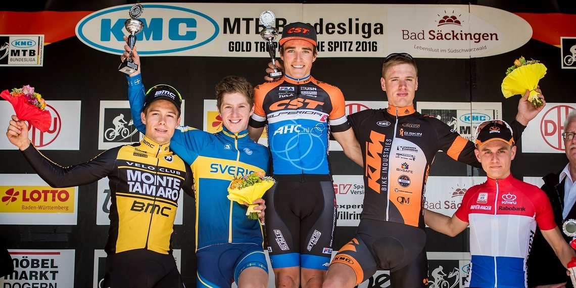 Das Podium der U23-Herren