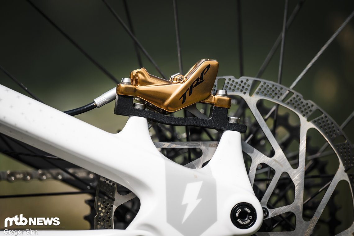 Gestoppt wird bei Texi mit der TRP DH-R Evo-Bremse.