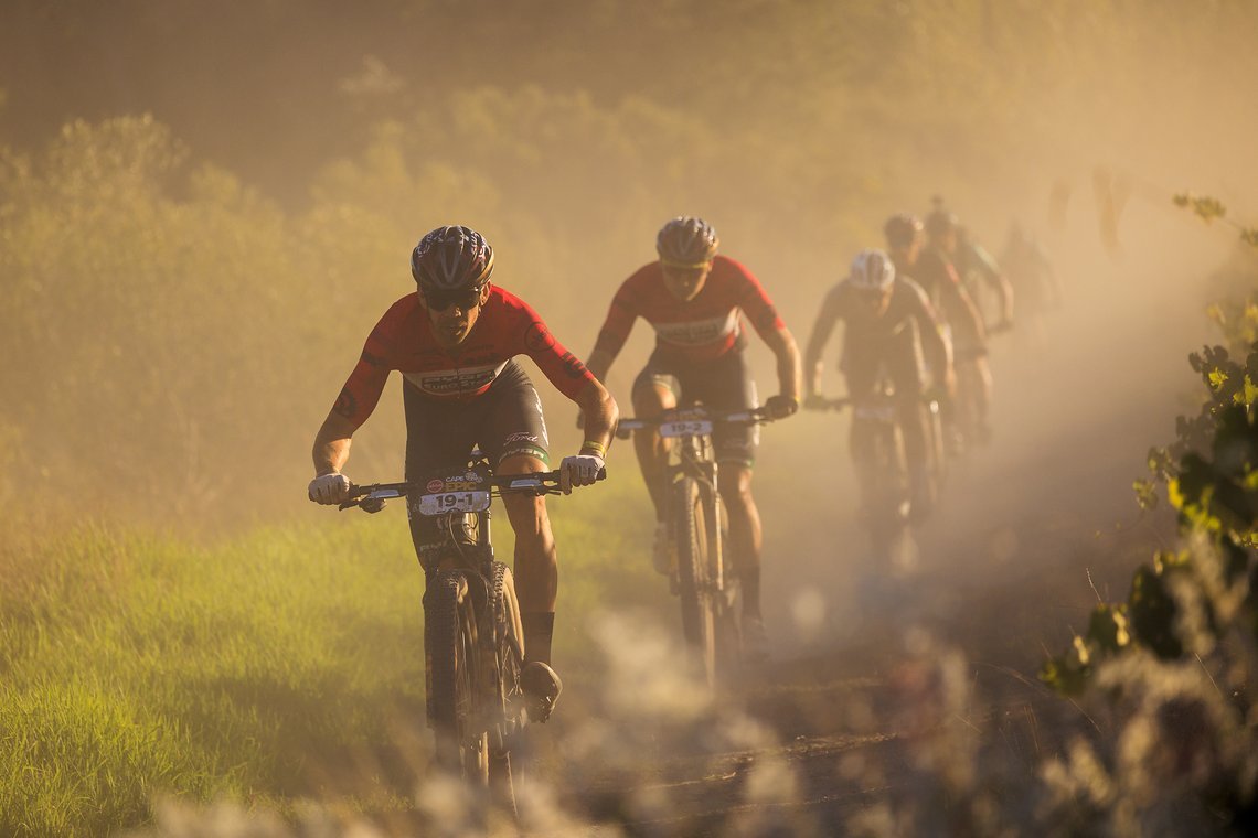 Riders during Stage 5 of the 2024 Absa Cape Epic Mountain Bike stage race from CPUT, Wellington to CPUT, Wellington, South Africa on 22 March 2024. Photo by Sam Clark/Cape Epic
PLEASE ENSURE THE APPROPRIATE CREDIT IS GIVEN TO THE PHOTOGRAPHER AND ABS