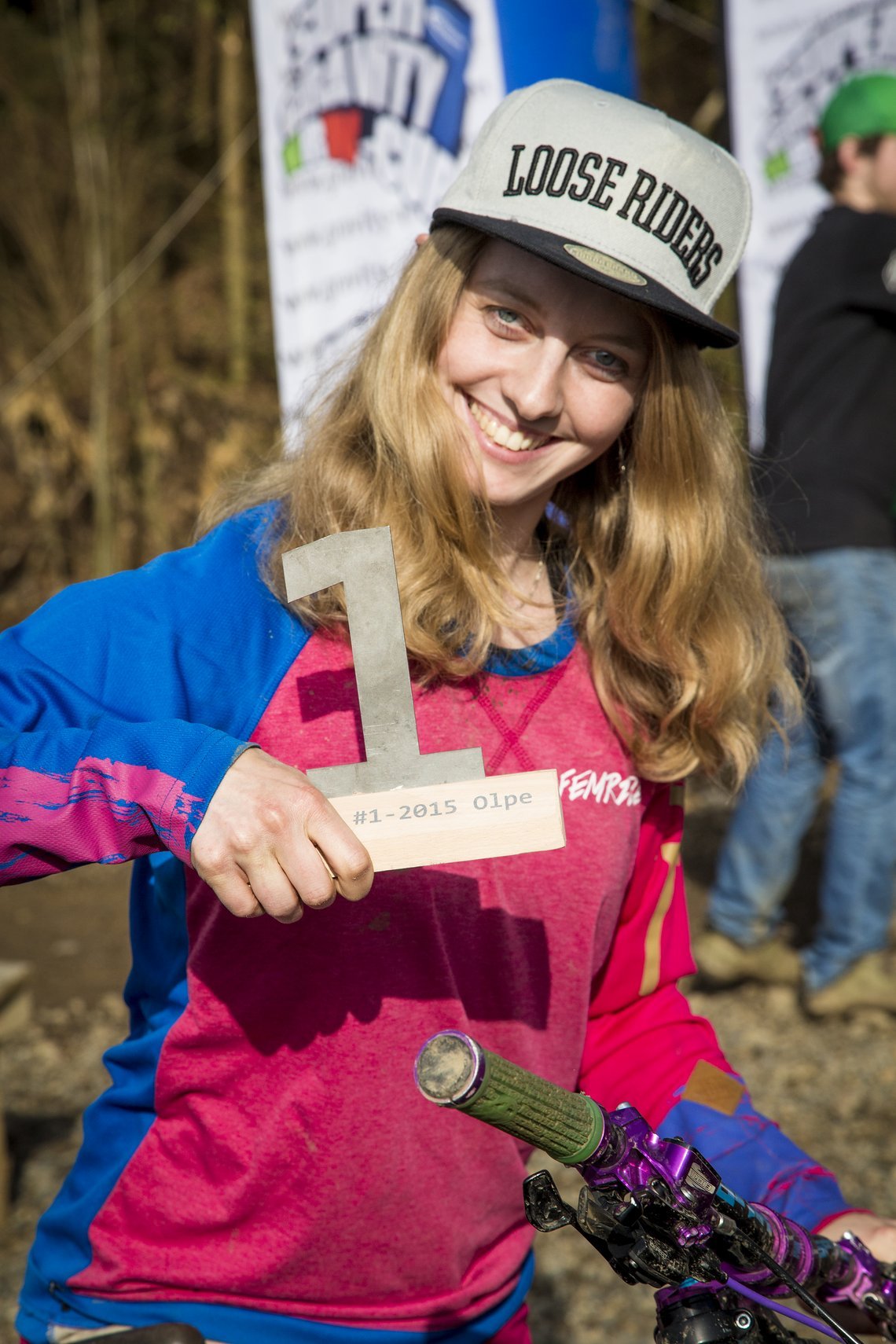 Sarah Lentes freut sich über Platz 1