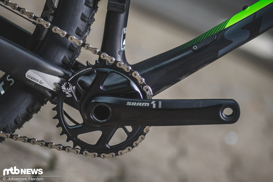 Die SRAM X01 Eagle-Schaltung wird mit einer SRAM X1-Kurbel ergänzt