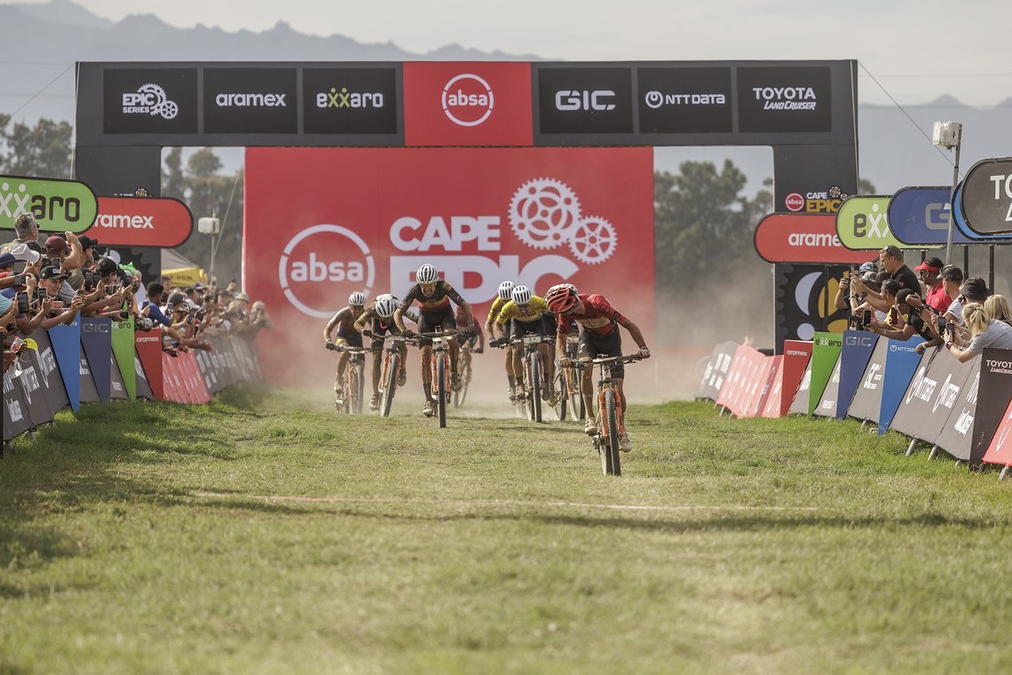 Der Moment der Entscheidung im Herrenfeld auf der vierten Etappe des Cape Epic 2025