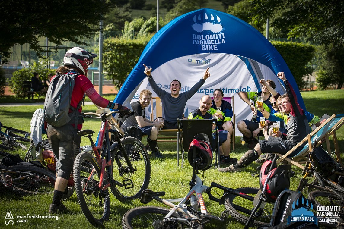 Ankunft nach fünf Stages in der Ziel-Area