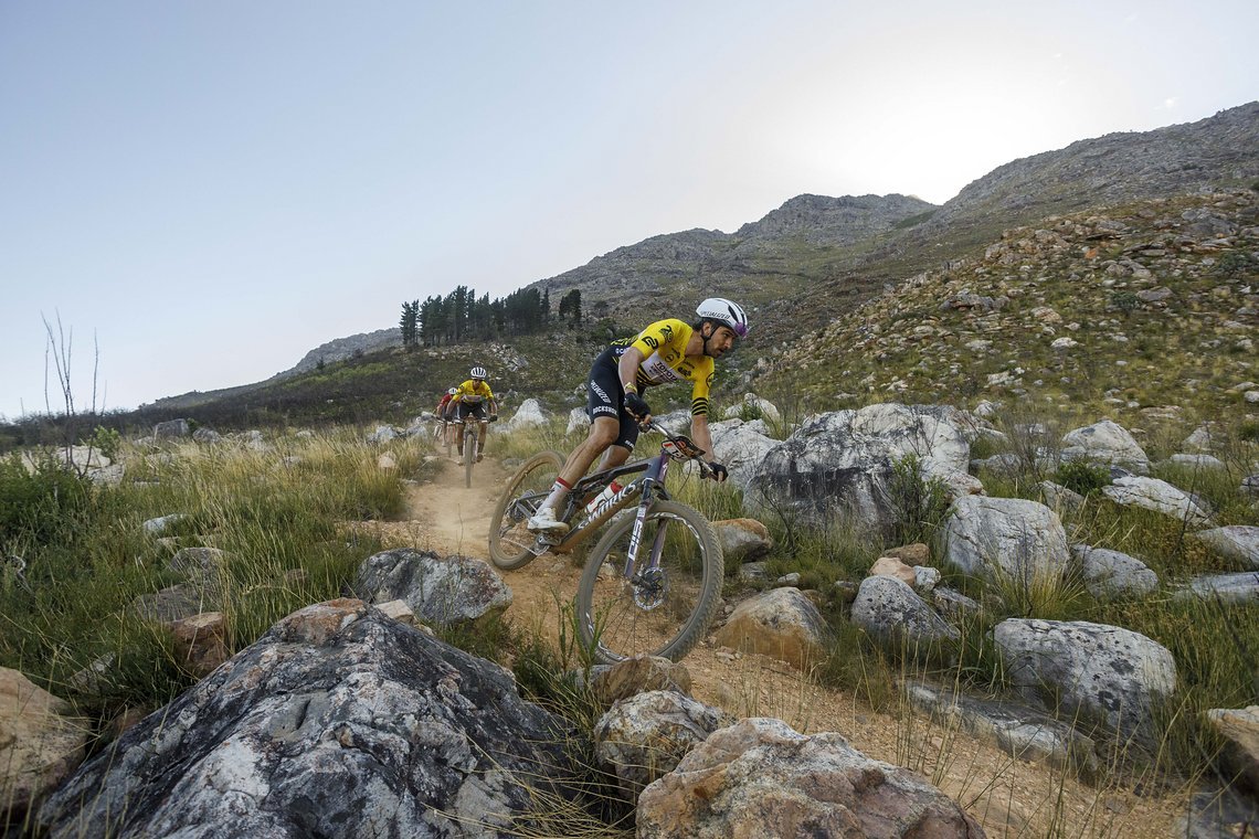 Matt Beers during Stage 5 of the 2024 Absa Cape Epic Mountain Bike stage race from CPUT, Wellington to CPUT, Wellington, South Africa on 22 March 2024. Photo by Nick Muzik/Cape Epic
PLEASE ENSURE THE APPROPRIATE CREDIT IS GIVEN TO THE PHOTOGRAPHER AN