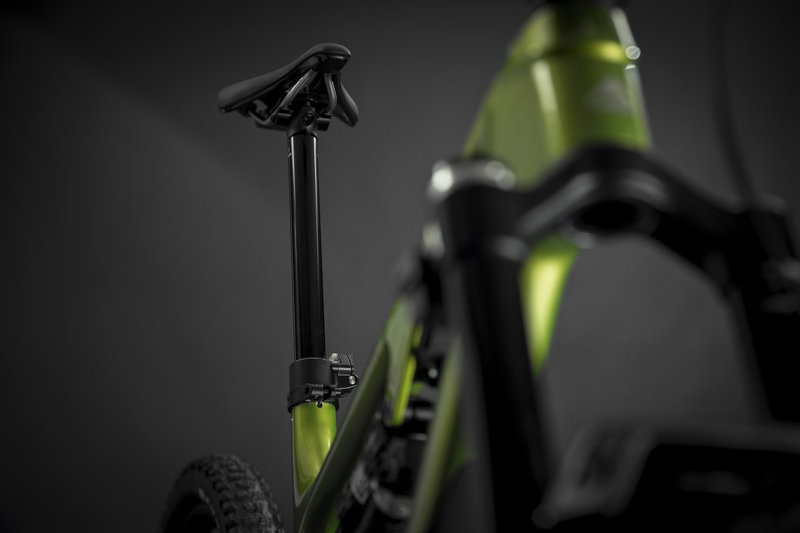 Ein besonderer Clou an allen Modellen ist die hauseigene Sattelstütze mit einem Hub von bis zu 240 mm