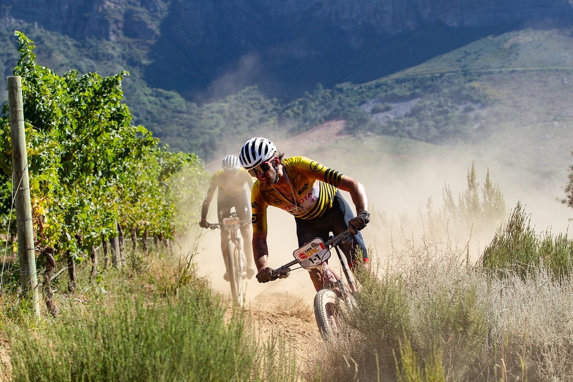 Matt Beers during stage 1 of the 2022 Absa Cape Epic Mountain Bike stage race from Lourensford Wine Estate to Lourensford Wine Estate, South Africa on the 21st March 2022. Photo by Nick Muzik/Cape Epic
PLEASE ENSURE THE APPROPRIATE CREDIT IS GIVEN TO