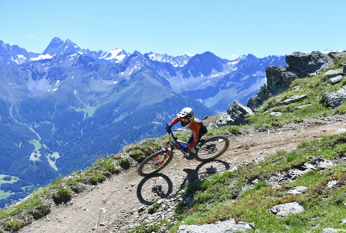 Die Bikeparks in den Alpen lieferten ein grandioses Panorama