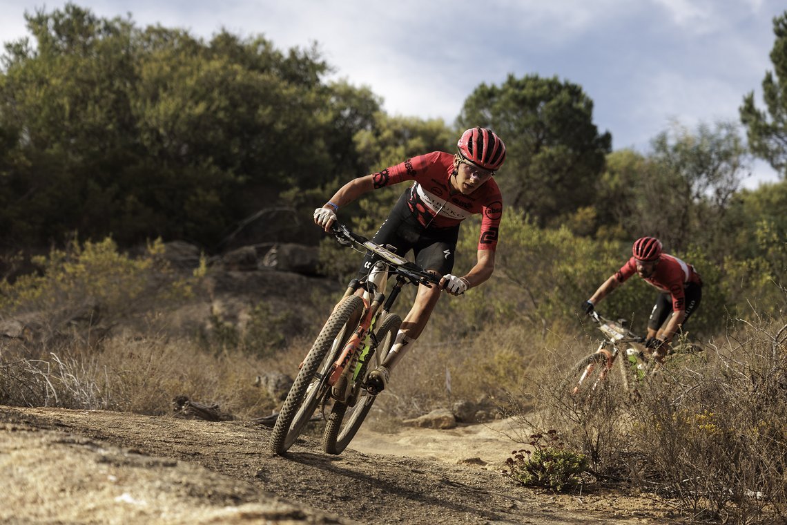 during Stage 4 of the 2025 Absa Cape Epic Mountain Bike stage race held at Fairview, Paarl, Cape Town, South Africa on the 20th March 2025. Photo by Nick Muzik/Cape Epic
PLEASE ENSURE THE APPROPRIATE CREDIT IS GIVEN TO THE PHOTOGRAPHER AND ABSA CAPE 