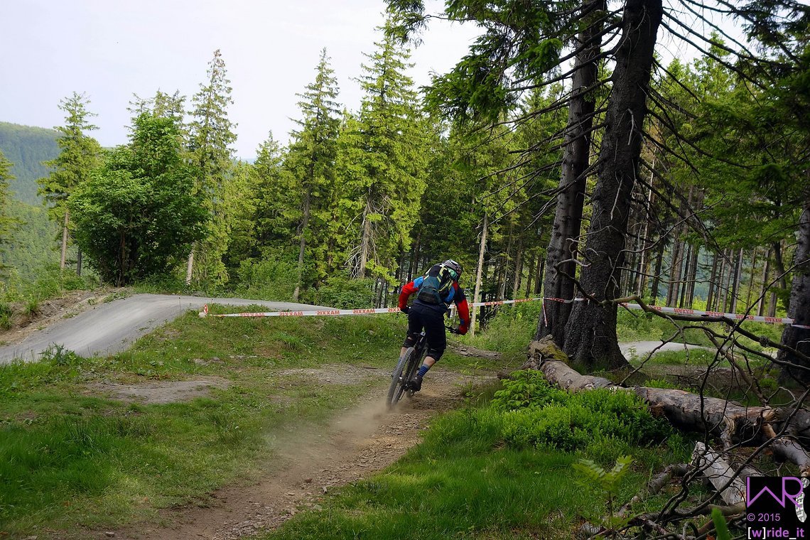 Erstes Drittel Stage 1 parallel zum Freeride