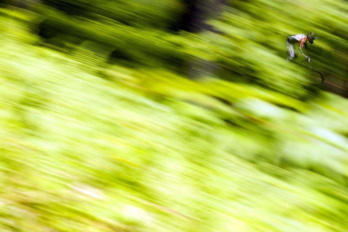 Brendan Fairclough während des World Cups in Bromont, im Jahr 2009 für Monster Energy-Specialized unterwegs