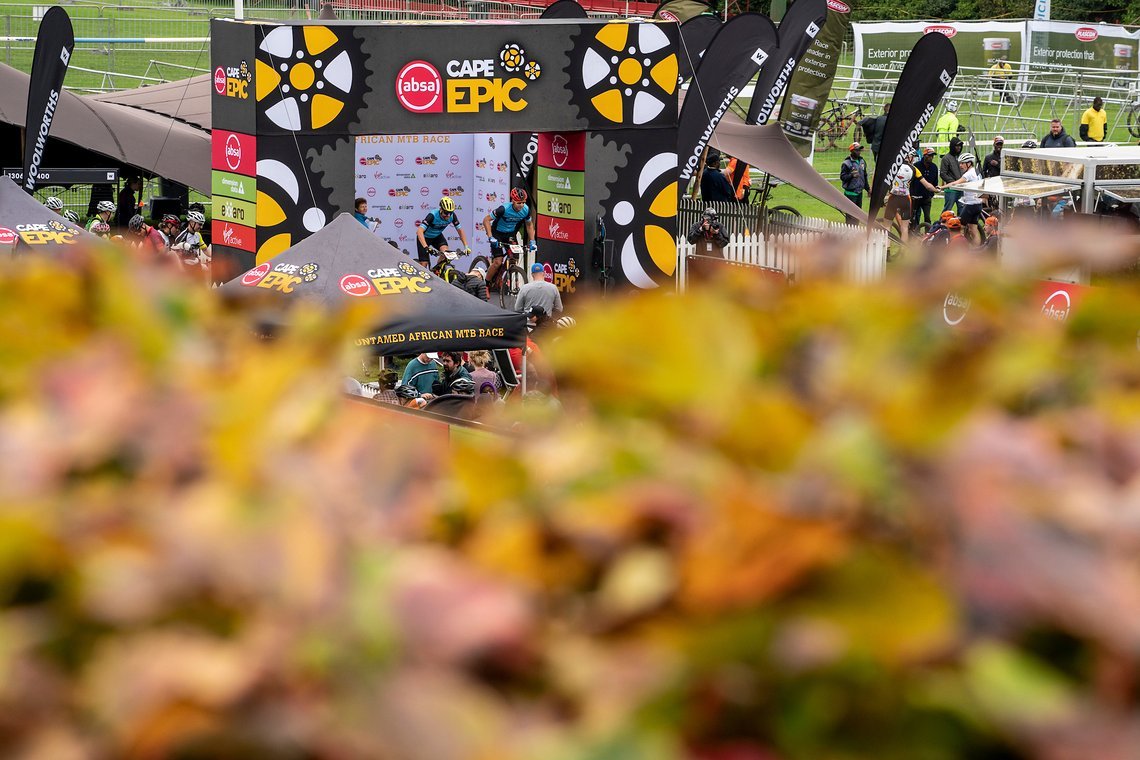 The Start chute of the Prologue of the 2019 Absa Cape Epic Mountain Bike stage race held at the University of Cape Town in Cape Town, South Africa on the 17th March 2019.

Photo by Nick Muzik/Cape Epic

PLEASE ENSURE THE APPROPRIATE CREDIT IS GIV