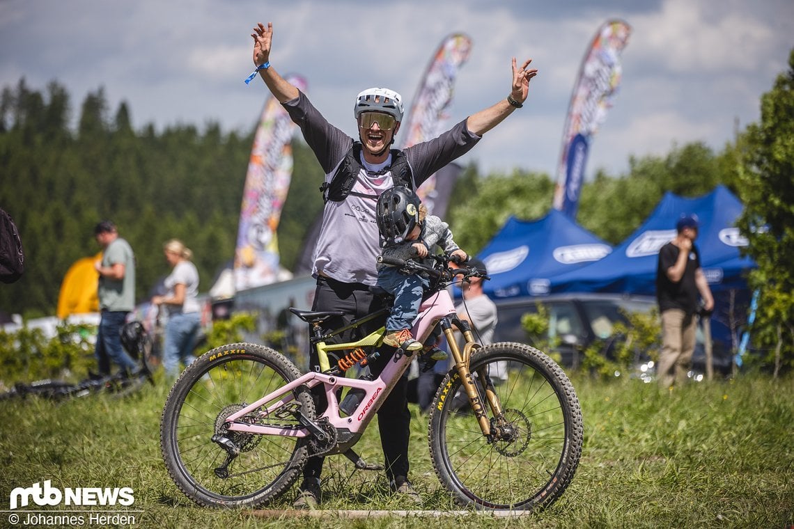 Philipp von Orbea im Quasi-Tandem.