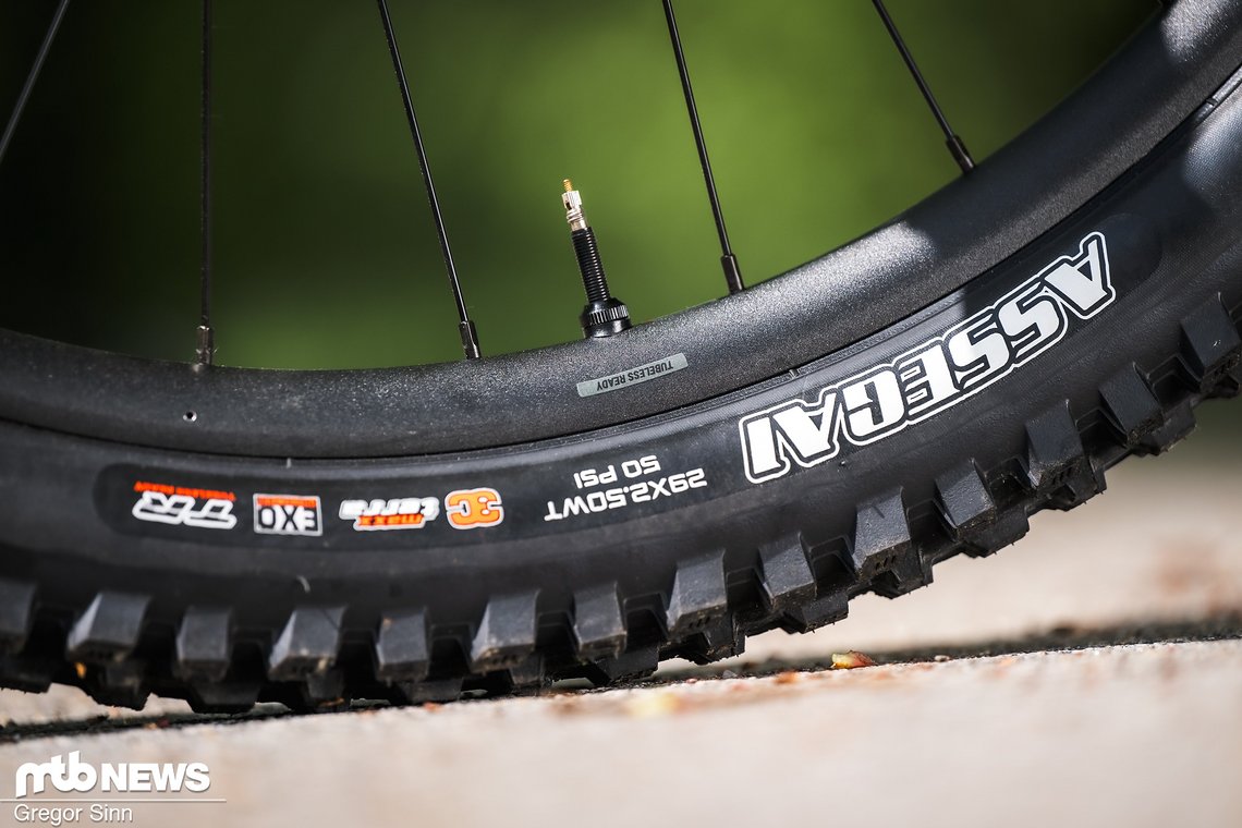 Da sollte Exo+ stehen, unser Testbike kam allerdings mit einem nochmals dünneren Exo-Reifen.