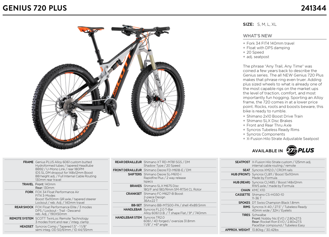 Komplettbike: Scott Genius 720 Plus
