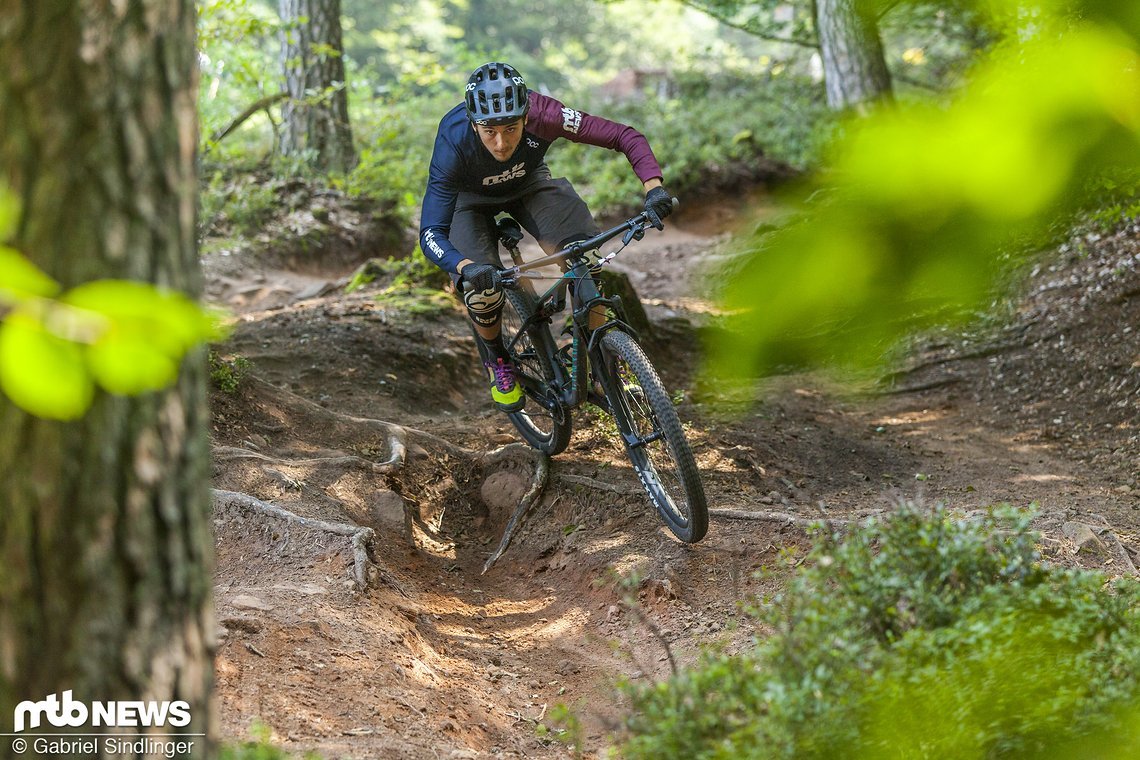 ...oder gekonnt über die Trails fräsen