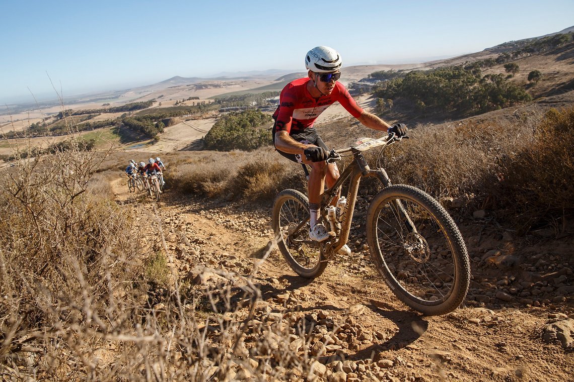Riders during Stage 1 of the 2025 Absa Cape Epic Mountain Bike stage race held at Meerendal Wine Estate, Cape Town, South Africa on the 17th March 2025. Photo by Sam Clark/Cape Epic
PLEASE ENSURE THE APPROPRIATE CREDIT IS GIVEN TO THE PHOTOGRAPHER AN